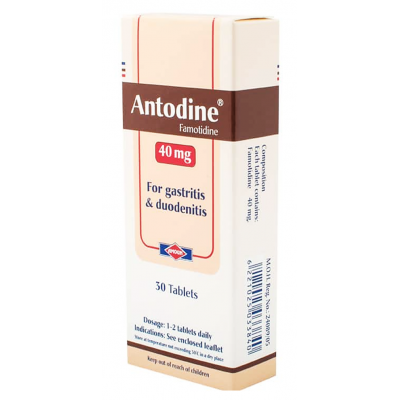 Antodine 40 mg ( Famotidine ) 30 film-coated tablets